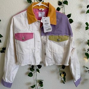 Bershka multicolor jean jacket